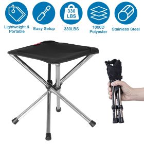 Cam1Pc Foldable Camping Stool Retractable Portable Folding Chair Easy Setup Lightweight Backpacking Stool Carry Bag Fishing Camping Hiking BBQ (Option: L)