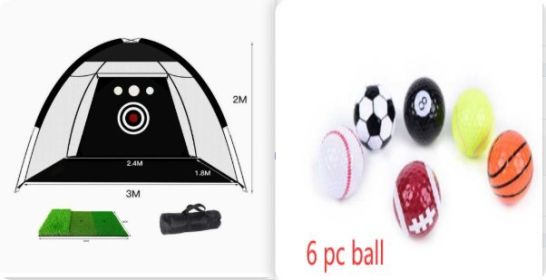 Golf Practice Net Tent Golf Hitting Cage Garden Grassland Practice Tent Golf Training Equipment Mesh Outdoor (Option: Practice Grass Mat set)