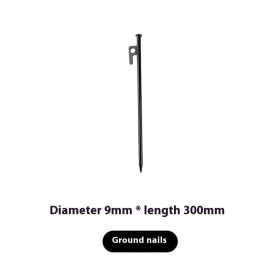 Outdoor Camping Accessories Fixed Tent Stakes (Steel Nails)Acc (Option: Black 30CM)