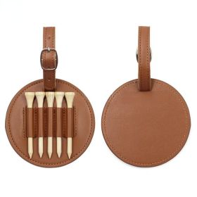 Father's Day Gifts Dad Golf Bag Tag with 5 Tees Set; Best Dad By Par; Golf Tees Bulk for Fathers; Funny Birthday Gift from Daughter Son Kids; Chr (Color: Brown, size: 1 pc)
