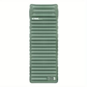 Camping Sleeping Pad; Inflatable Sleeping Mat With Pillows; Waterproof Lightweight Mattress; Folding Bed Cushion For Backpack Travel Hiking Campi (Color: Light Green)