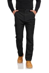 Men's Hiking Cargo Pants Lightweight Quick-Dry Waterproof Stretch Work Fishing Travel Outdoor Pants with 6 Pockets (Color: 40)