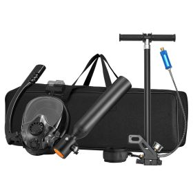 Scuba Tank, 0.5L Portable Diving Tank, Diving Oxygen Cylinder Support 5-10 Minutes Underwater Breathing, 32.81 ft Diving Depth (Number of Oxygen Cylinders: 1 Oxygen Cylinder, Diving Mask: With Diving Mask)