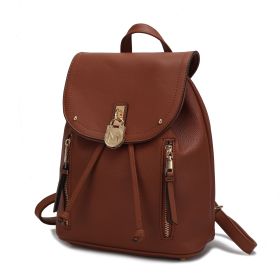 MKF Collection Xandria Vegan Leather Women Backpack by Mia K (Material: Vegan Leather, Color: Brown)