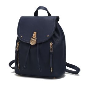 MKF Collection Xandria Vegan Leather Women Backpack by Mia K (Material: Vegan Leather, Color: Navy)