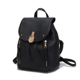 MKF Collection Xandria Vegan Leather Women Backpack by Mia K (Material: Vegan Leather, Color: Black)