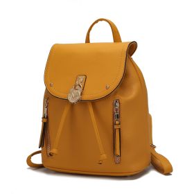MKF Collection Xandria Vegan Leather Women Backpack by Mia K (Material: Vegan Leather, Color: Yellow)