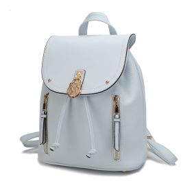 MKF Collection Xandria Vegan Leather Women Backpack by Mia K (Material: Vegan Leather, Color: Lt Blue)