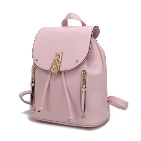 MKF Collection Xandria Vegan Leather Women Backpack by Mia K (Material: Vegan Leather, Color: Pink)