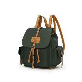 MFK Collection Paula Women Backpack by Mia K (Material: Vegan Leather, Color: Olive Mustard)
