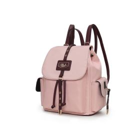 MFK Collection Paula Women Backpack by Mia K (Material: Vegan Leather, Color: Blush Burgundy)