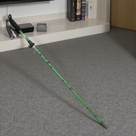 5-Section Collapsible Hiking Poles - Lightweight Trekking Poles with Secure External Lock, Adjustable Length (Color: Green)